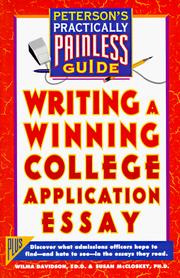 Cover of: Writing a Winning Coll Application Essay (Writing a Winning College Application Essay)