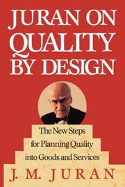 Cover of: Juran on quality by design by J. M. Juran