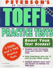 Cover of: Peterson's Toefl Practice Tests (Peterson's TOEFL CBT Practice Tests (W/Cassettes))