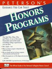 Cover of: Peterson's honors programs by Joan Digby