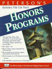 Peterson's honors programs by Joan Digby