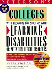 Cover of: Peterson's Colleges With Programs for Students With Learning Disabilities or Attention Deficit Disorders (Peterson's Colleges With Programs for Students ... Or Attention Deficit Disorders, 5th ed) by 
