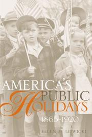 Cover of: America's public holidays, 1865-1920