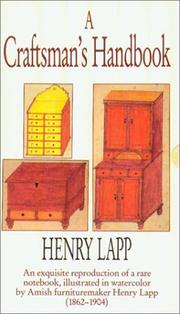 Cover of: A craftsman's handbook by Henry L. Lapp