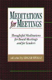 Cover of: Meditations For Meetings