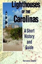 Cover of: Lighthouses of the Carolinas by Terrance Zepke
