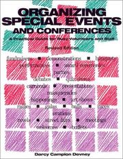 Organizing special events and conferences