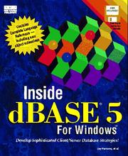 Cover of: Inside dBASE 5 for Windows/Book and Disk (Inside) by Virginia Andersen, Chris Bolte, Virginia Andersen, Chris Bolte