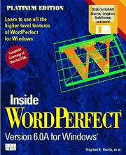 Cover of: Inside WordPerfect 6 for Windows