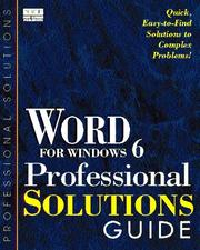 Cover of: Word for Windows 6 professional solutions guide