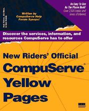 Cover of: New Riders' official CompuServe yellow pages by Rob Tidrow ... [et al.].