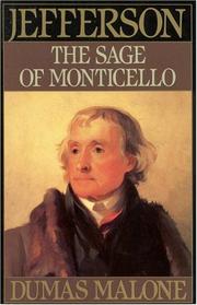 Cover of: Sage of Monticello by Dumas Malone