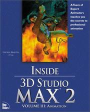 Cover of: Inside 3d Studio MAX 2, Volume III: Animation