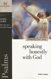 Cover of: Psalms (Part Two): Speaking Honestly with God (Word Alive Study Guides) | Dale Cooper