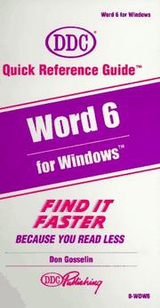 Cover of: Word 6 for Windows