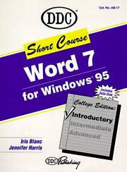 Cover of: Word 7 for Windows 95 by Iris Blanc, Jennifer Harris, Iris Blanc, Jennifer Harris