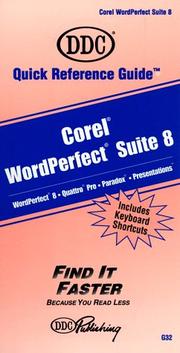 Cover of: Corel Wordperfect Suite 8 Professional (Quick Reference Guides (DDC))