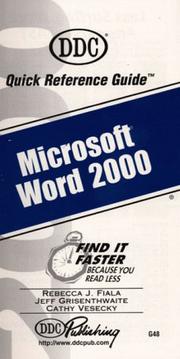 Cover of: Microsoft Word 2000 by Rebecca Fiala