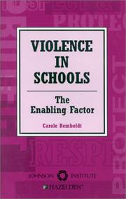 Cover of: Violence in Schools by Carole Remboldt