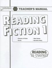 Cover of: Reading Fiction 1 Teacher's Manual (Reading in Context)