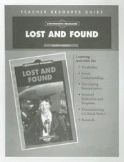 Cover of: Lost and Found Teacher Resource Guide (Astonishing Headlines) by Kent Publishing