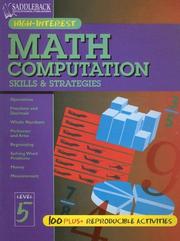 Cover of: Math Computation Skills & Strategies Level 5 (Math Computation Skills & Strategies)