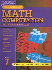 Cover of: Math Computation Skills & Strategies Level 7 (Math Computation Skills & Strategies)