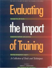 Cover of: Evaluating the impact of training by Scott B. Parry