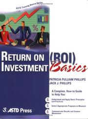Cover of: Return on Investment (ROI) Basics by Patricia Pulliam Phillips, Jack J. Phillips