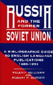 Cover of: Russia and the former Soviet Union: a bibliographic guide to English language publications, 1986-1991