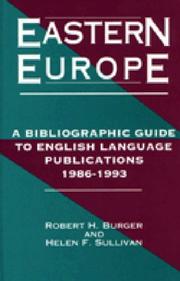 Cover of: Eastern Europe by Robert H. Burger