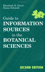 Cover of: Guide to information sources in the botanical sciences by Elisabeth B. Davis
