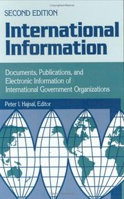 Cover of: International Information by Peter I. Hajnal, Peter I. Hajnal