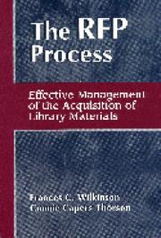 Cover of: The RFP process: effective management of the acquisition of library materials