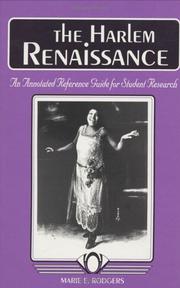 Cover of: The Harlem Renaissance: an annotated reference guide for student research