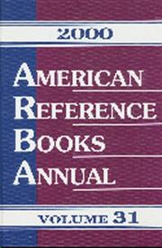 Cover of: American Reference Books Annual 2000 (American Reference Books Annual)