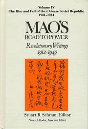Cover of: Mao's Road to Power: Revolutionary Writings 1912-1949 : The Pre-Marxist Period, 1912-1920 (Mao's Road to Power: Revolutionary Writings, 1912-1949) by Mao Zedong