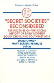 Cover of: "Secret societies" reconsidered: perspectives on the social history of modern South China and Southeast Asia