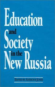 Cover of: Education and society in the new Russia
