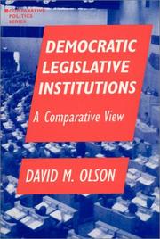 Cover of: Democratic legislative institutions: a comparative view