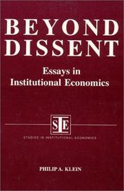 Cover of: Beyond dissent by Philip A. Klein