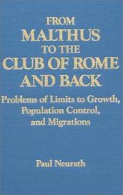 Cover of: From Malthus to the Club of Rome and back | Paul Neurath