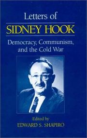 Cover of: Letters of Sidney Hook by Edward S. Shapiro