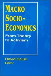 Cover of: Macro Socio-Economics: From Theory to Activism