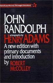 Cover of: John Randolph by Henry Adams