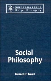 Cover of: Social philosophy by Gerald F. Gaus