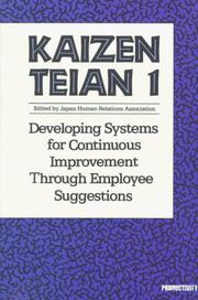 Cover of: Kaizen Teian 1 by Japan Human Relations Association
