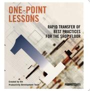One-point lessons by Productivity Press Productivity Press Development Team