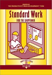 Cover of: Standard Work for the Shopfloor by Productivity Press Development Team