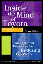 Cover of: Inside the mind of Toyota: management principles for enduring growth